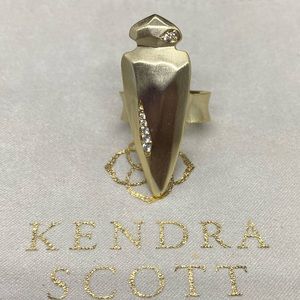 New Kendra Scott Gold Sally Arrowhead Ring